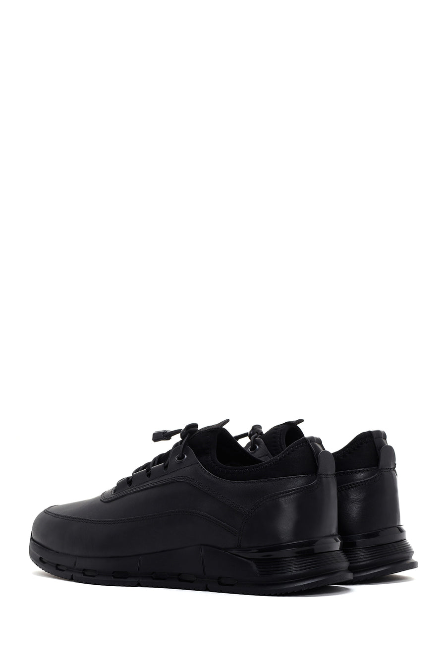 Erkek Siyah Deri Sneaker