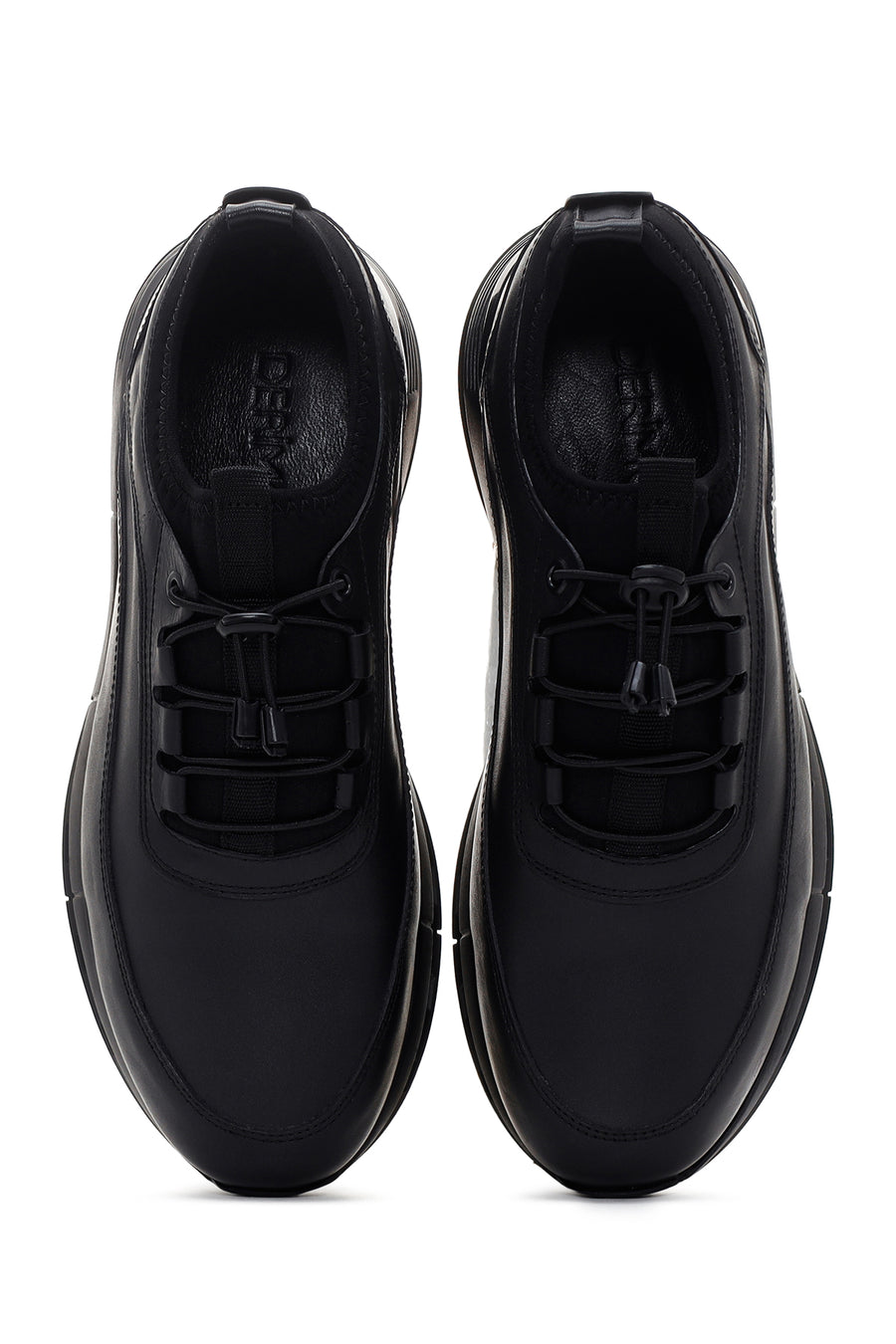 Erkek Siyah Deri Sneaker