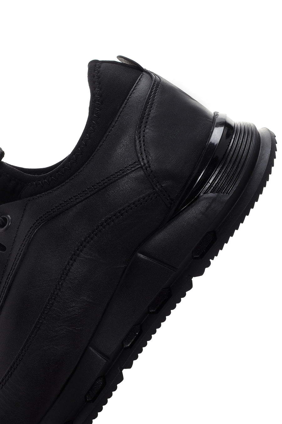 Erkek Siyah Deri Sneaker