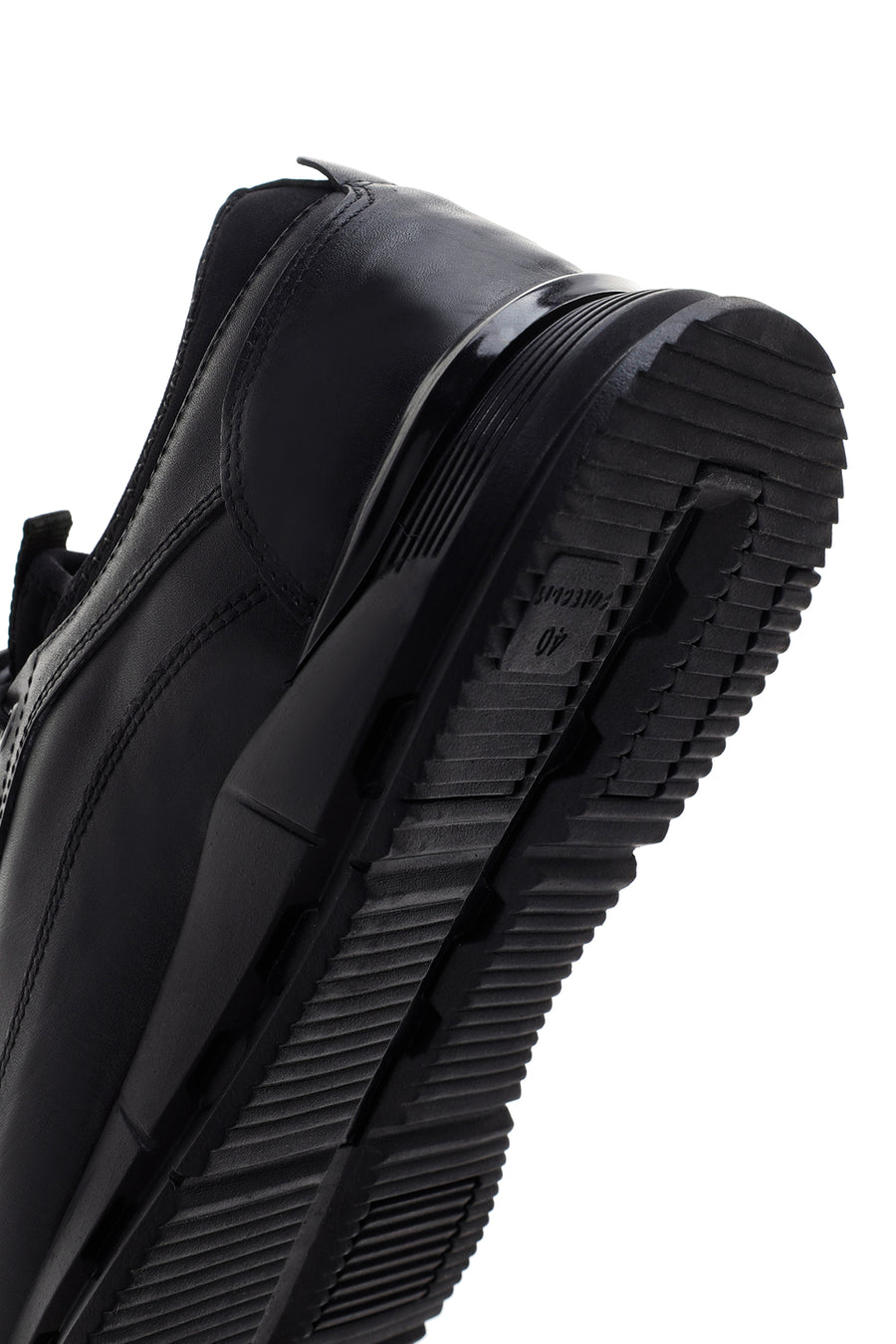 Erkek Siyah Deri Sneaker