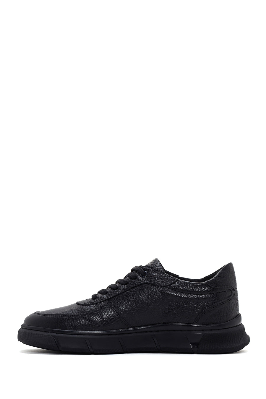 Men's Black Leather Sneaker