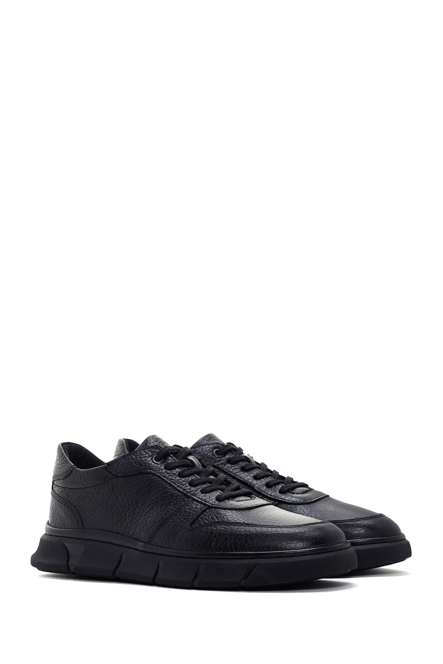 Men's Black Leather Sneaker