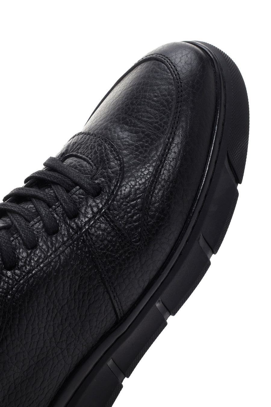 Men's Black Leather Sneaker