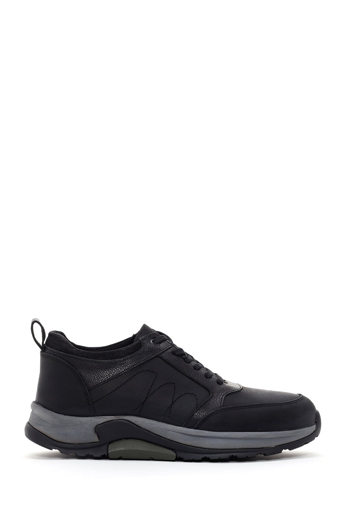 Men's Black Thick Soled Casual Leather Shoes 23WFD695114 | Derimod
