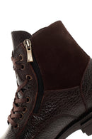 Men's Brown Zippered Casual Boots | Derimod