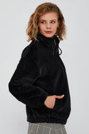 Innsbruck Women's Black Teddy Coat | Derimod