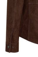 Martinez Male Brown Suede Leather Shirt Jacket | Derimod