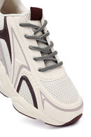 Woman Burgundy Lace-Up Chunky Sneaker | Derimod