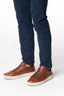 Geox Men's Tan Zackerty Lace-Up Leather Casual Shoes | Derimod