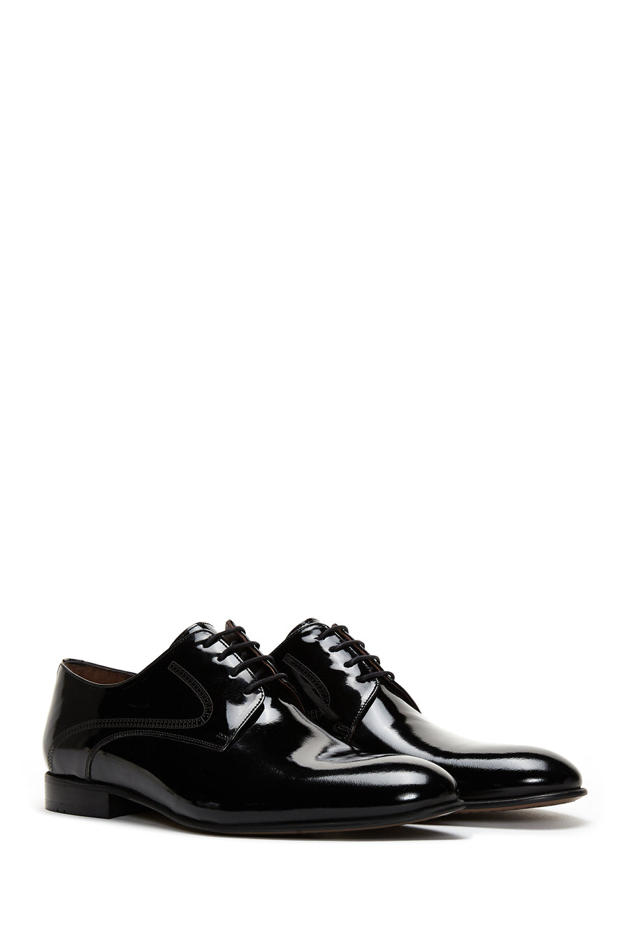 Men's Black Leather Patent Leather Classic Shoes