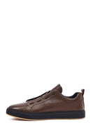Male Brown Lace-Up Leather Sneaker | Derimod