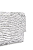 Woman Silver Chain-Strap Embellished Evening Bag | Derimod
