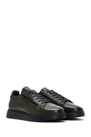 Erkek Haki Deri Sneaker | Derimod