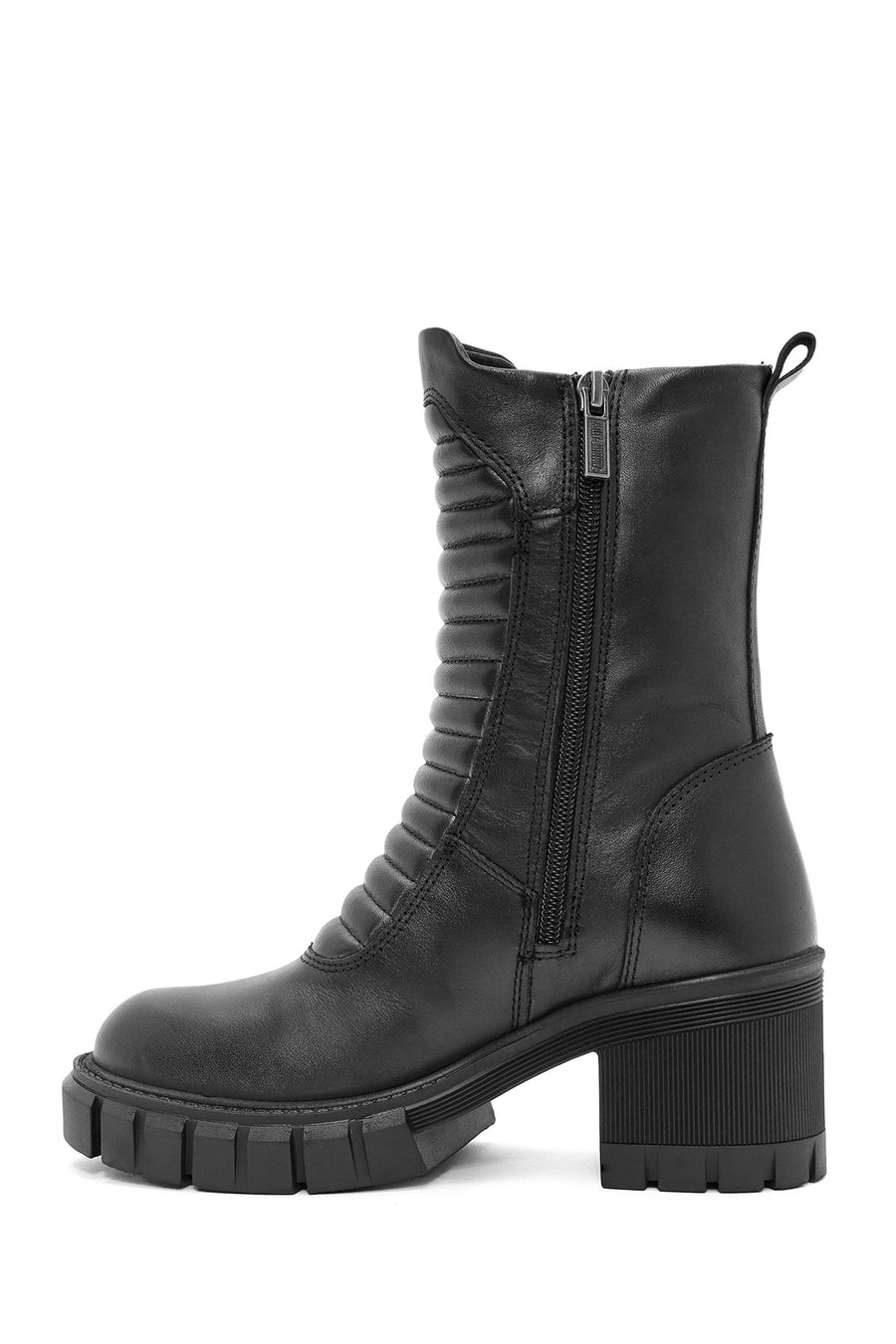 Harley Davidson Women's Black Fork Zipper Leather Boots