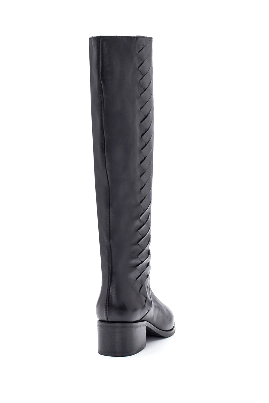 Women's Leather Zippered Heeled Boots
