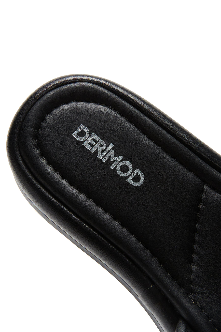 Women's Black Leather Braided Comfort Slippers