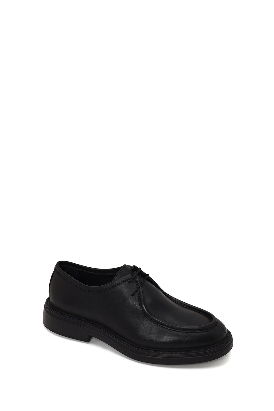 Male Black Lace-up Leather Casual Shoes