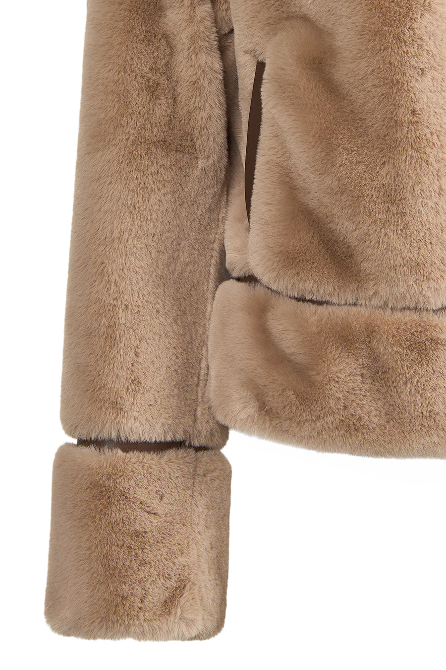 Livigno Kadın Bej Kısa Teddy Mont
