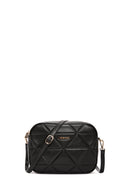 Women's Black Long Strap Quilted Crossbody Bag | Derimod