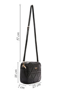 Women's Black Long Strap Quilted Crossbody Bag | Derimod