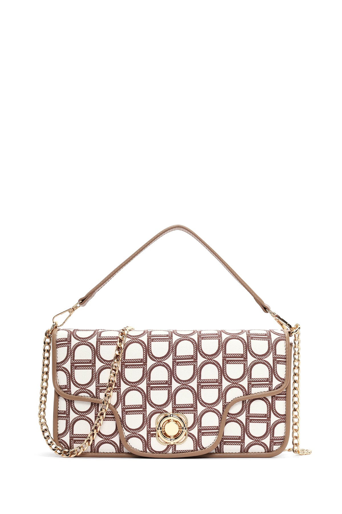 Women's Beige Long Strap Fabric Shoulder Bag 24SBD20336F | Derimod