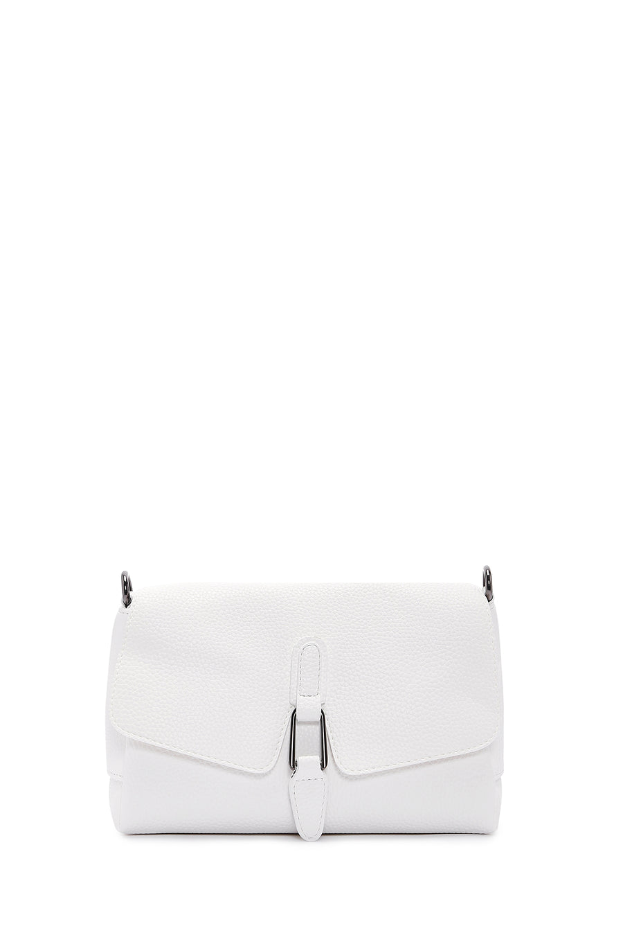 Women's White Long Strap Crossbody Bag