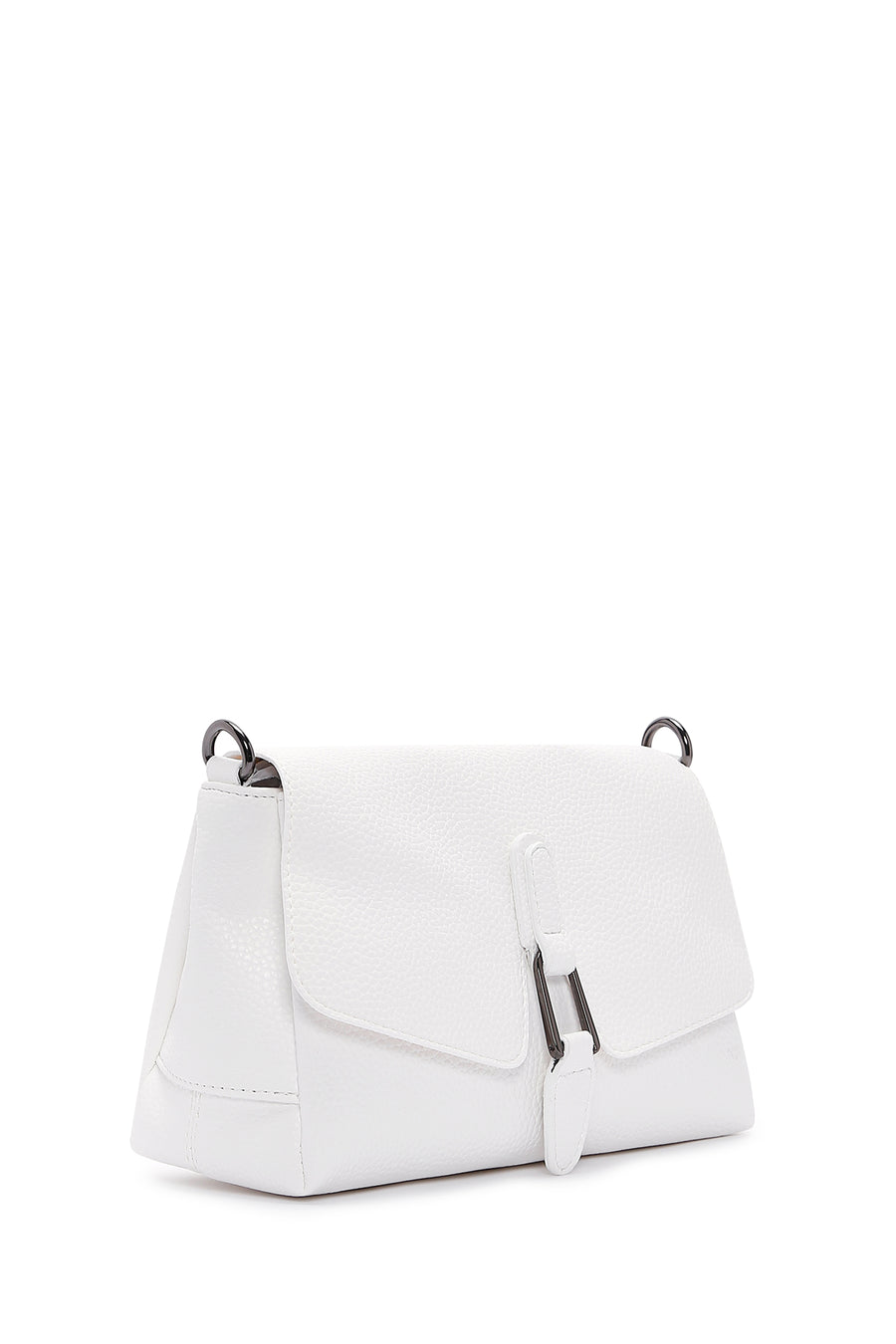Women's White Long Strap Crossbody Bag