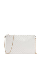 Women's White Long Chain Strap Clutch Bag | Derimod