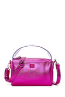 Women's Pink Long Strap Metallic Crossbody Bag | Derimod