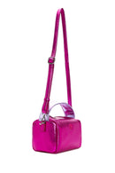 Women's Pink Long Strap Metallic Crossbody Bag | Derimod