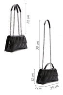 Women's Black Long Strap Quilted Handbag | Derimod