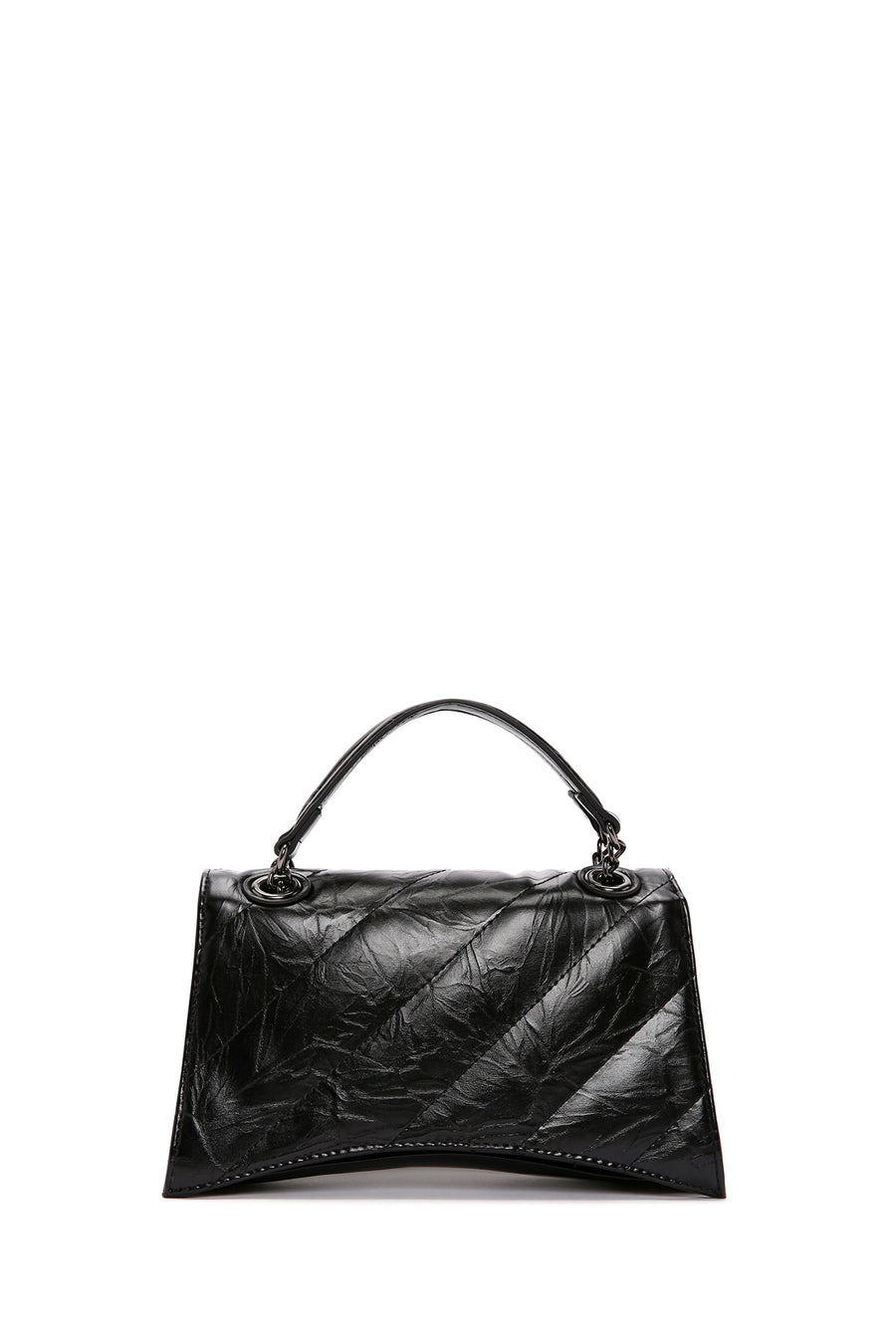 Women's Black Long Strap Quilted Handbag