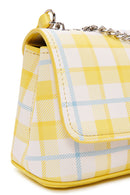 Women's Yellow Printed Long Strap Crossbody Bag | Derimod