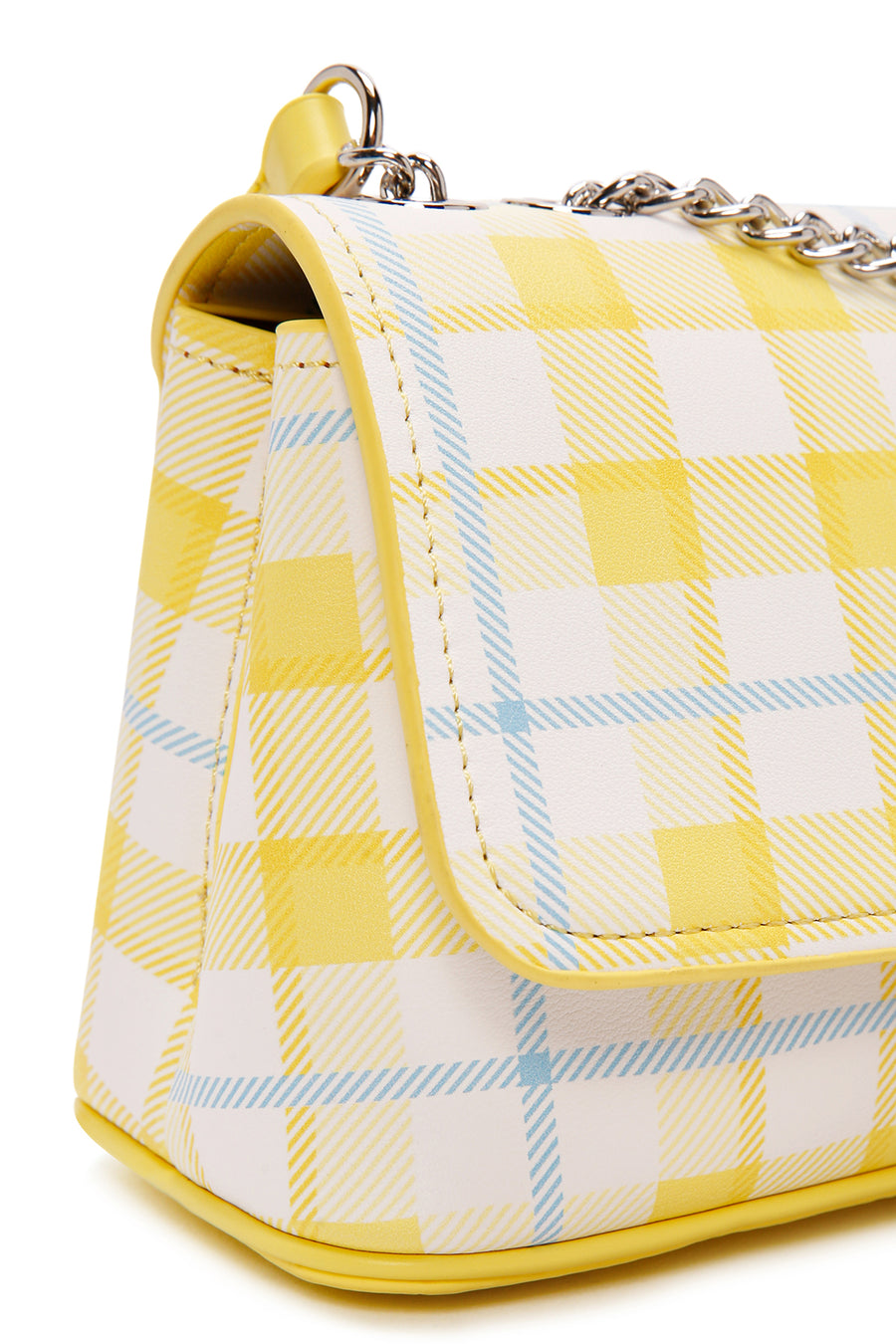 Women's Yellow Printed Long Strap Crossbody Bag