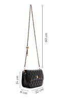 Women's Black Long Strap Quilted Crossbody Bag | Derimod