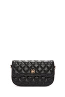 Women's Black Long Strap Quilted Crossbody Bag | Derimod