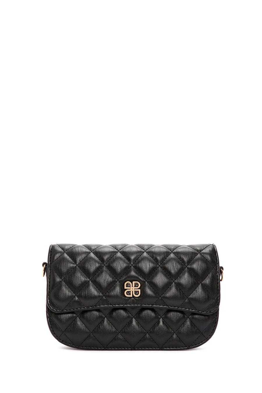 Women's Black Long Strap Quilted Crossbody Bag