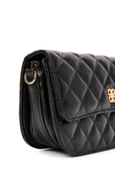 Women's Black Long Strap Quilted Crossbody Bag | Derimod