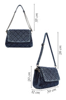 Women's Blue Long Strap Jean Shoulder Bag | Derimod
