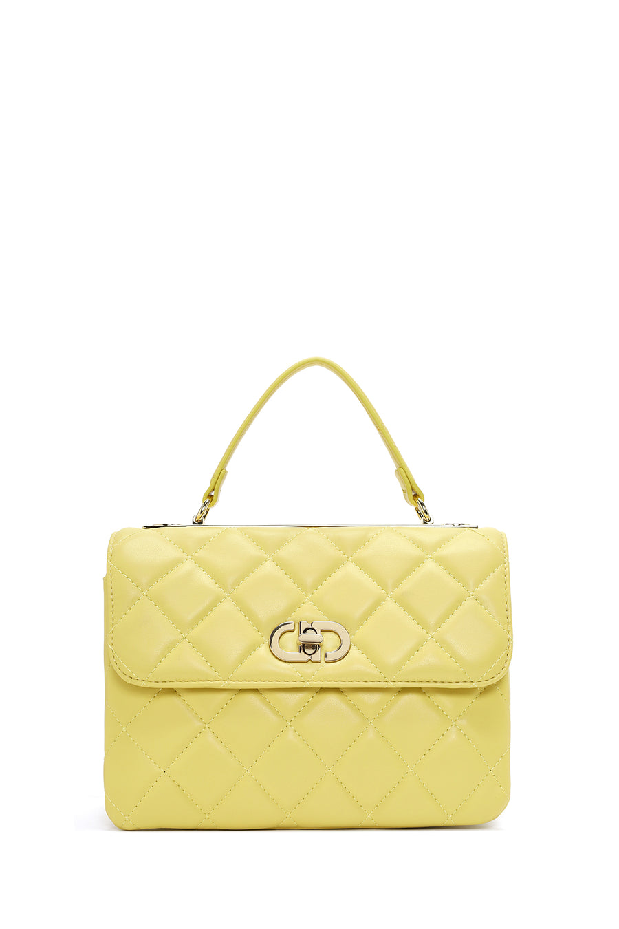 Women Yellow Long Strap Quilted Sleeve Bag