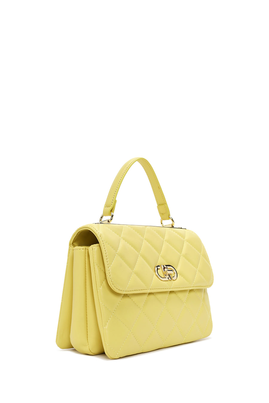 Women Yellow Long Strap Quilted Sleeve Bag
