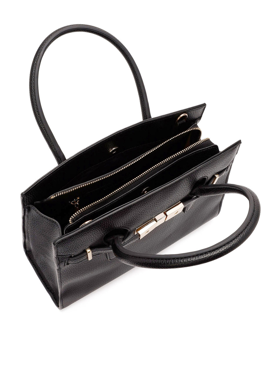 Women's Black Long Strap Classic Handbag