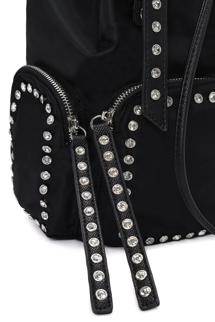 Women's Black Fabric Backpack