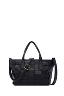 Women's Black Long Strap Knitted Patterned Crossbody Bag | Derimod