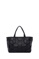 Women's Black Long Strap Knitted Patterned Crossbody Bag | Derimod