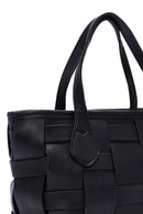 Women's Black Long Strap Knitted Patterned Crossbody Bag | Derimod