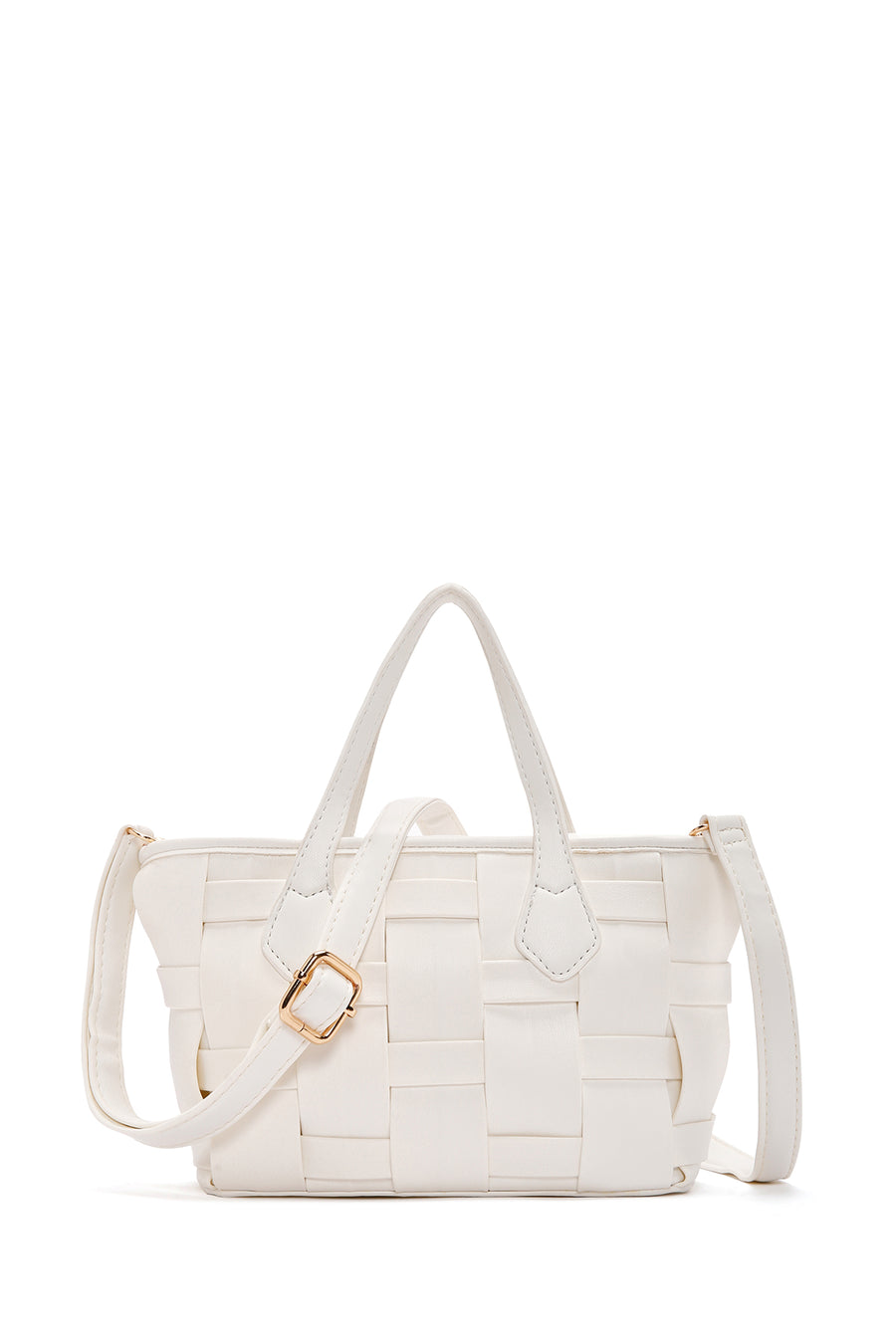 Women's Cream Long Strap Knitted Patterned Crossbody Bag 24SBD260029 | Derimod
