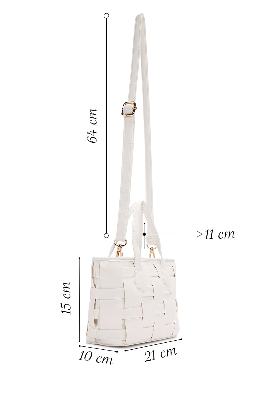 Women's Cream Long Strap Knitted Patterned Crossbody Bag