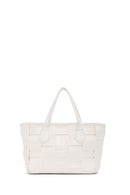 Women's Cream Long Strap Knitted Patterned Crossbody Bag | Derimod