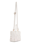 Women's Cream Long Strap Knitted Patterned Crossbody Bag | Derimod